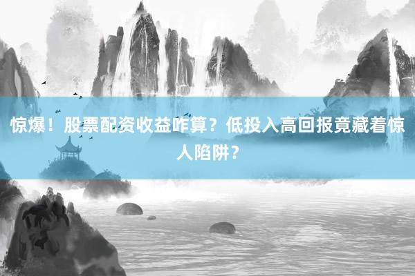 惊爆！股票配资收益咋算？低投入高回报竟藏着惊人陷阱？