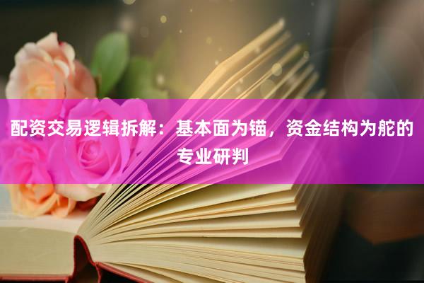 配资交易逻辑拆解：基本面为锚，资金结构为舵的专业研判
