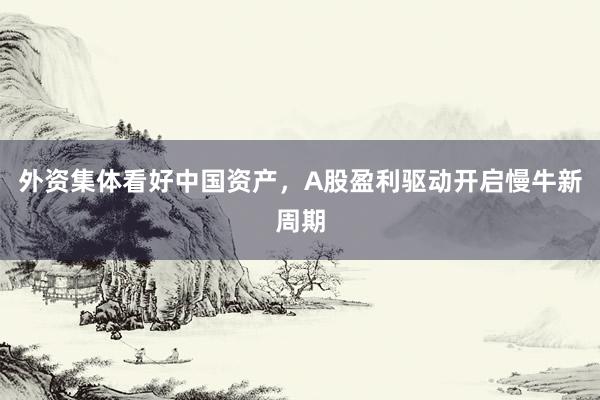 外资集体看好中国资产，A股盈利驱动开启慢牛新周期